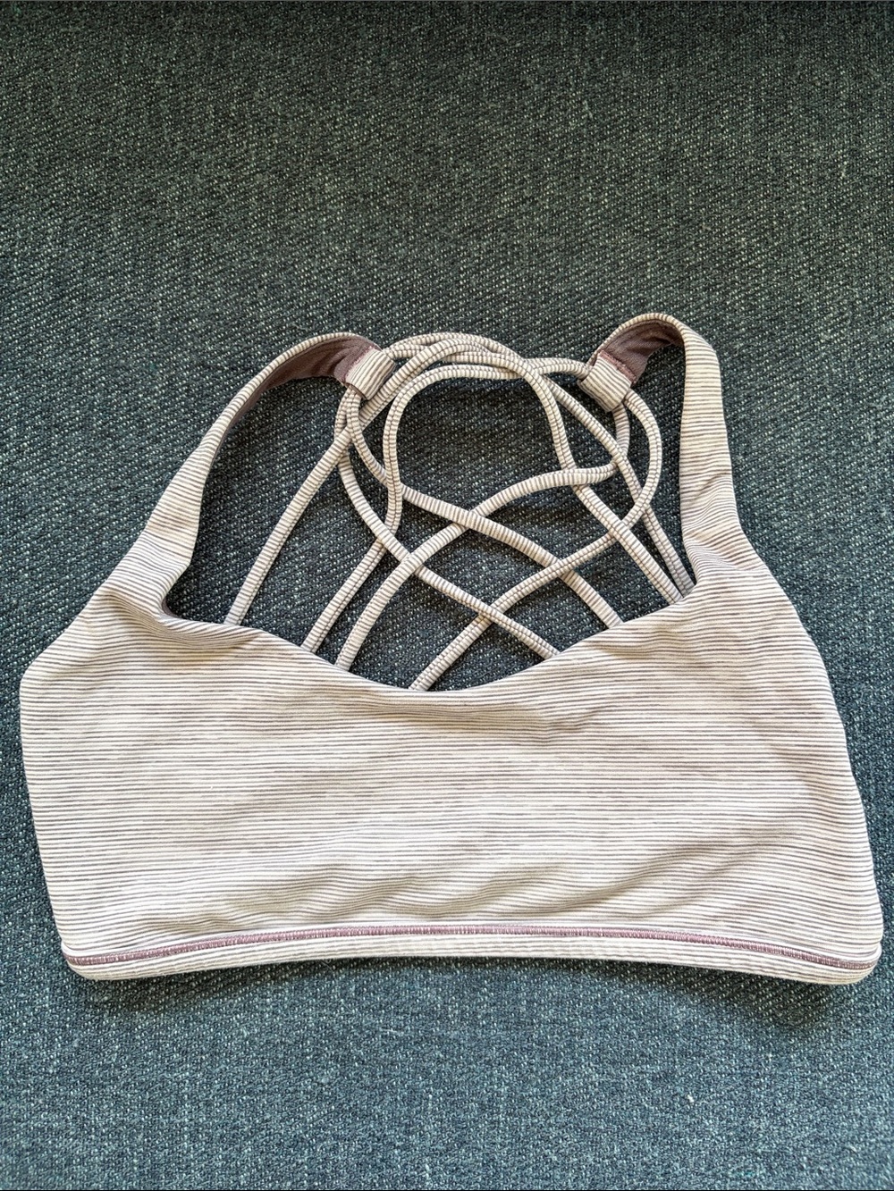 Lululemon stripe purple crisscross Sports Bra - Women Intimates & Sleepwear